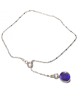 Bracelet anklet with amethyst