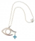 Car Amulet Silver 925° "Eye and cross"
