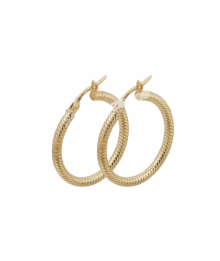Earrings hoop gold K14