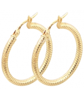 Earrings hoop gold K14 2