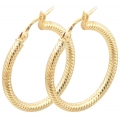 Earrings hoop gold K14
