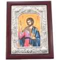 Silver icon 925° "Saint Aimilianos" 19x24cm