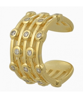 Σκουλαρίκι Ασημένιo Επίχρυσο τύπου ear-cuff