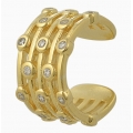 Σκουλαρίκι Ασημένιo Επίχρυσο τύπου ear-cuff