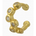 Σκουλαρίκι Ασημένιo-Επίχρυσο ear-cuff "Σειρέ"
