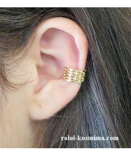 Earring Silver goldplated type ear-cuff 2