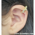 Σκουλαρίκι Ασημένιo-Επίχρυσο ear-cuff "Σειρέ"
