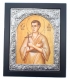 Silver icon 925° "Saint John Russian" 19x24cm