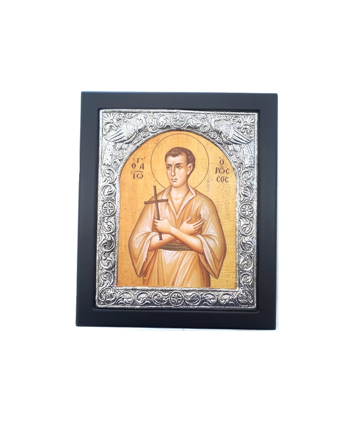 Silver icon 925° "Saint John Russian" 19x24cm