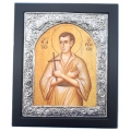 Silver icon 925° "Saint John Russian" 19x24cm