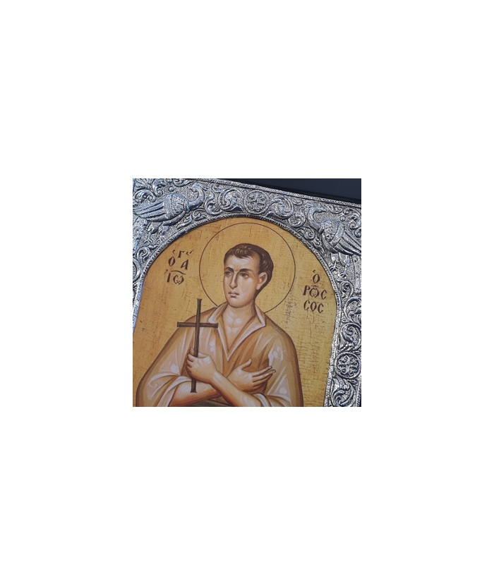 Ασημένια Εικόνα "Αγ. Ιωάννης ο Ρώσος" 19X24cm