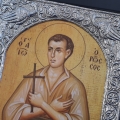 Ασημένια Εικόνα "Αγ. Ιωάννης ο Ρώσος" 19X24cm