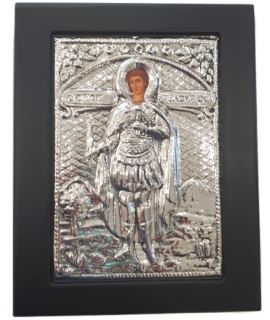 Ασημένια Εικόνα "Αγιος Φανούριος" 19x24cm