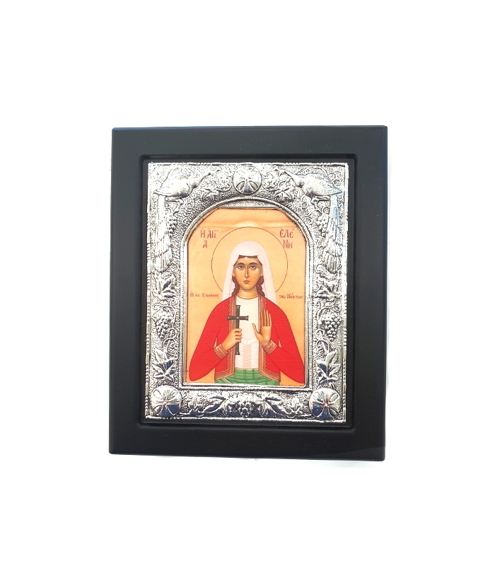 Ασημένια Εικόνα "Αγ. Ελένη του Πόντου" 15X18cm