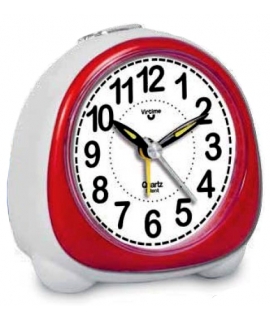 Alarm Clock JM Plastic Dark Red Silent 7509-10