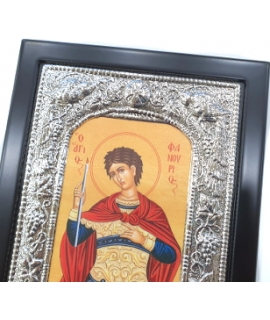 Silver icon 925° "Saint Fanourios" 2