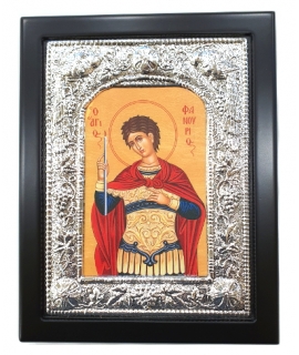 Silver icon 925° "Saint Fanourios"