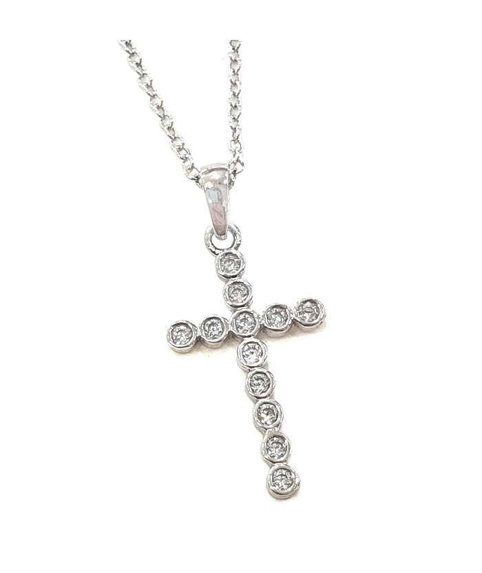 Cross Whitegold K14 'Mini'