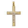 Cross Gold K14 with whitegold details