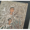 ΑΣΗΜΕΝΙΑ ΕΙΚΟΝΑ "Παναγία Τσαμπίκα" 19x24cm