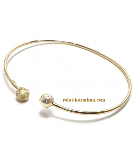 Bracelet Gold K14 Two balls 2