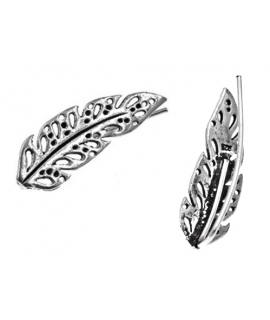 Earrings Silver type ear-climber Leaf