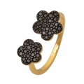 Ring Silver-Goldplated Daises