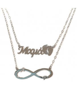 Necklace Whitegold "Mama & Infinity"