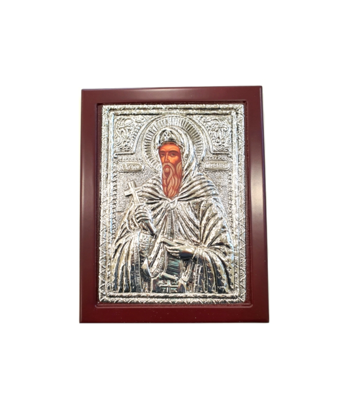 Ασημένια Εικόνα Αγ. Αντώνιος 19x24cm