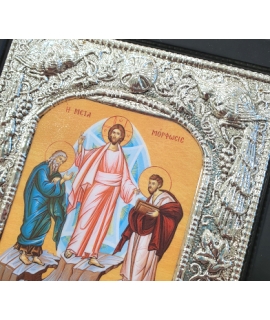 Ασημένια Εικόνα Μεταμόρφωσις Σωτήρος 19x24cm 2