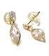 Earrings gold K14 "Marquise dangle"