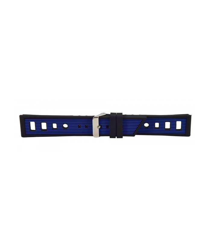 Silicon Strap black with blue details