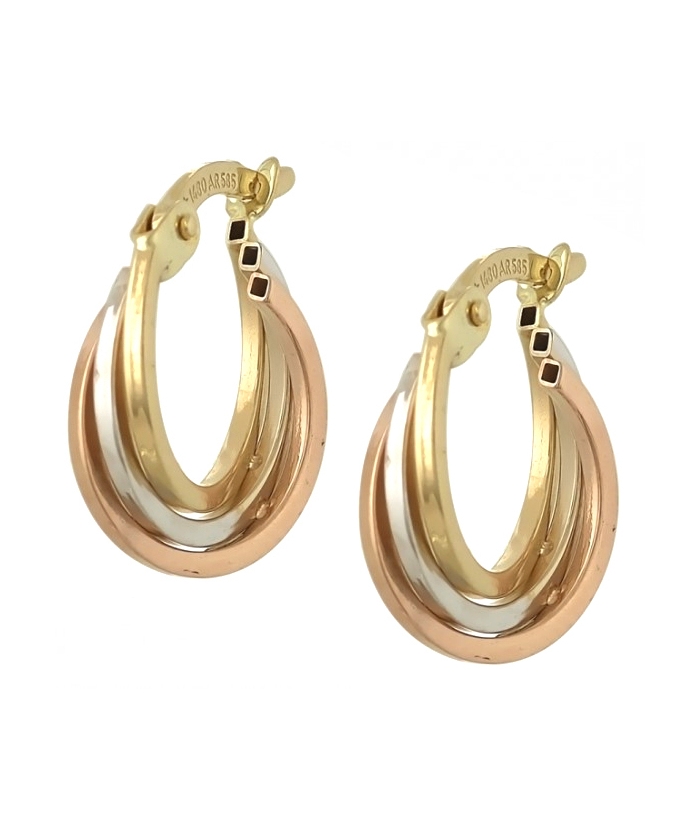 Earrings hoop gold K14
