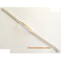 Bracelet Silver with chain gourme/cowboy