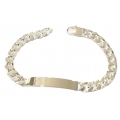 Bracelet Silver with chain gourme/cowboy