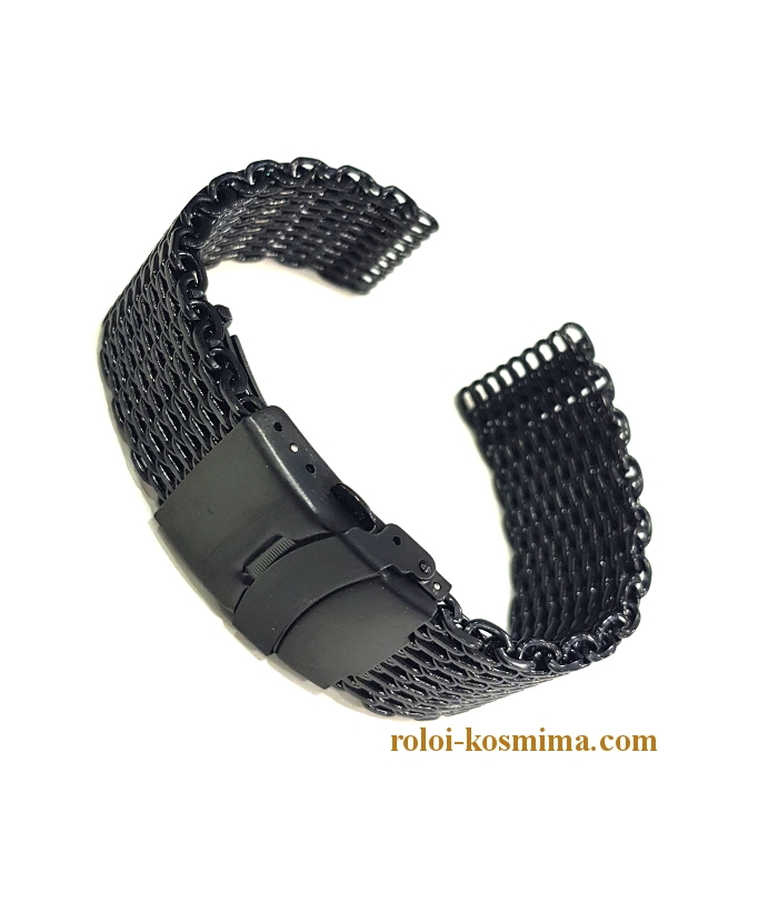 Watch Bracelet Inox Mesh black pvd