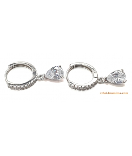 Earrings Silver Tear 2