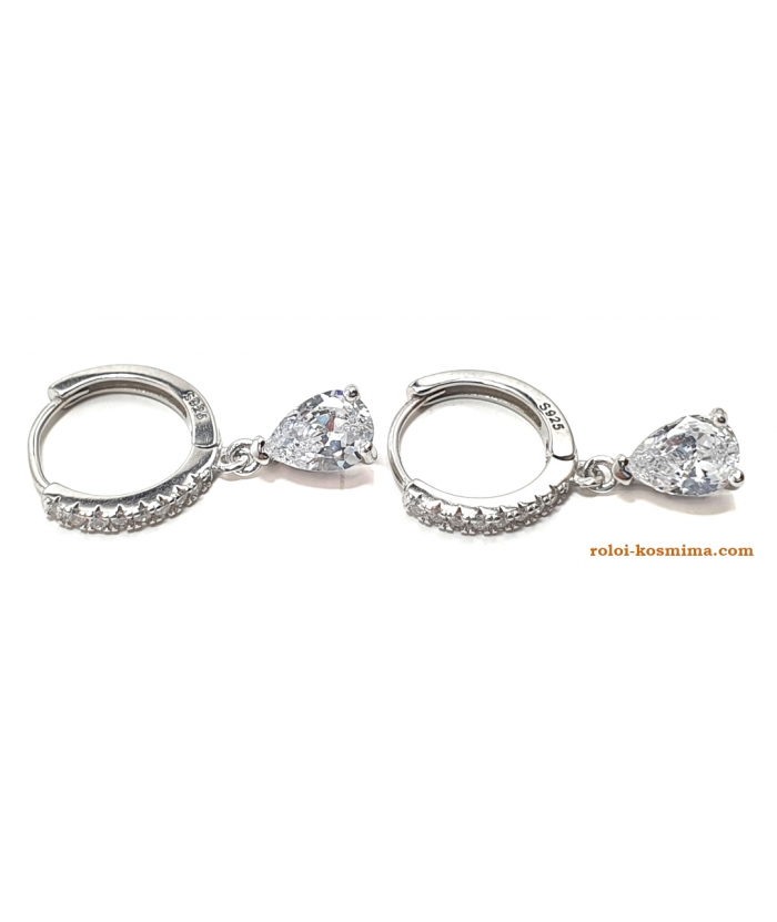 Earrings Silver Tear