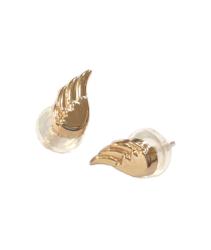 Earrings gold K14 "Wings"