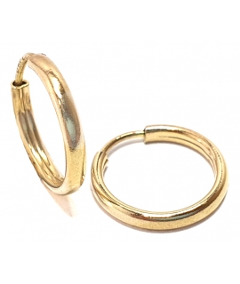 Earrings hoop gold K14 "Mini 12mm"