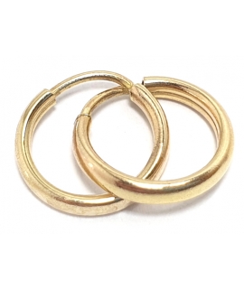 Earrings hoop gold K14 "Mini 10mm" 2