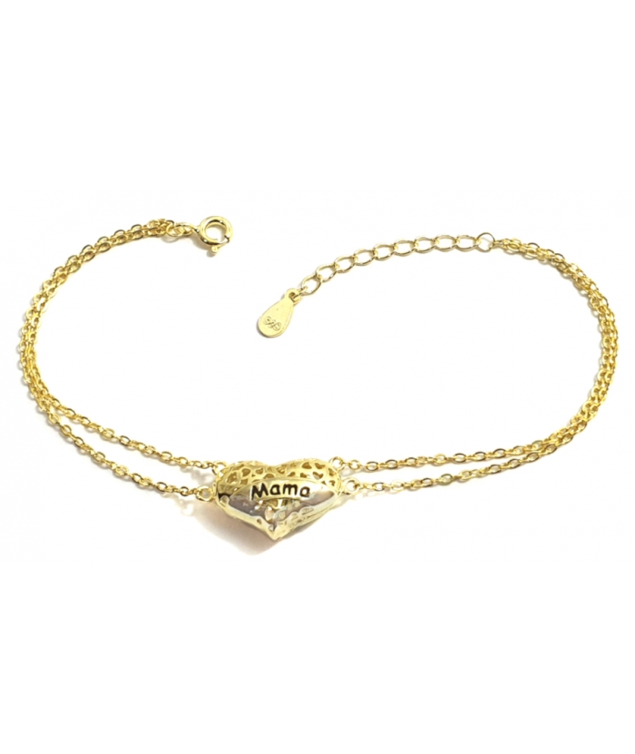 Bracelet Silver goldplated Heart