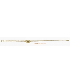 Bracelet Silver goldplated Heart 2