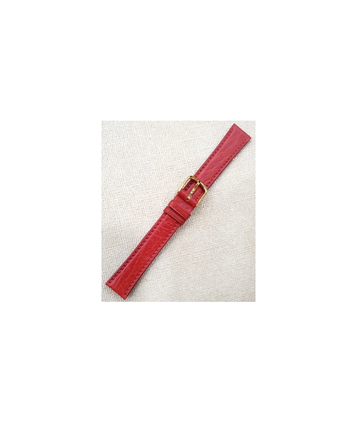 Leather Strap TZEVELION ART444 Red 14mm