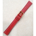 Leather Strap TZEVELION ART444 Red 14mm