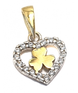 Pendant Gold Κ14 Heart