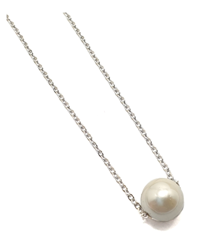 Necklace Silver pearl 8mm