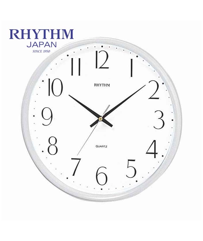 Ρολόι Τοίχου RHYTHM CMG817NR03 Αθόρυβο Pearl white