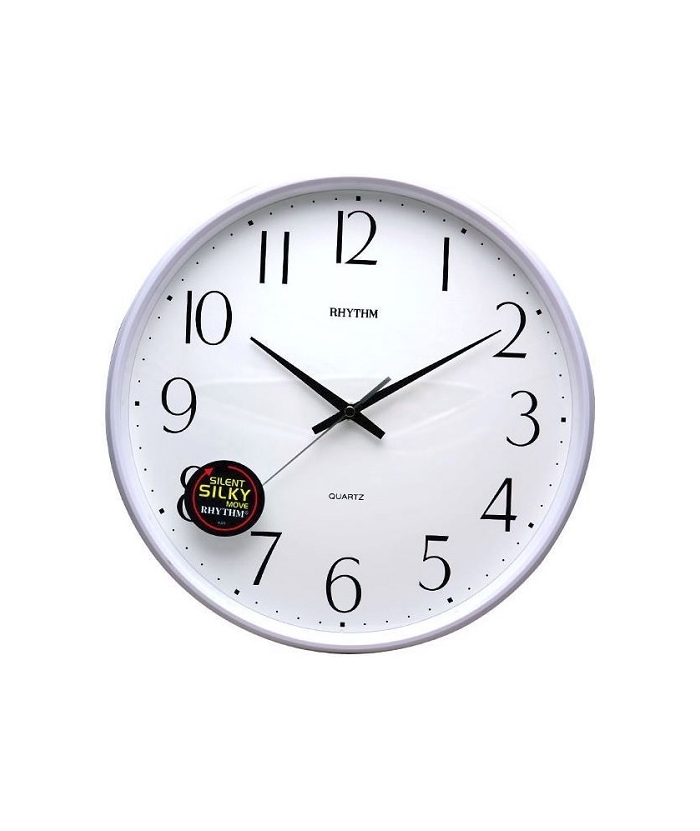 Ρολόι Τοίχου RHYTHM CMG817NR03 Αθόρυβο Pearl white
