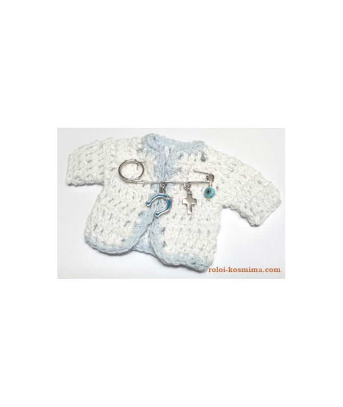 Child Pendant Silver horseshoe & cross